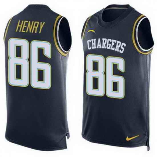 Nike Chargers #86 Hunter Henry Navy Blue Team Color Mens Stitched NFL Limited Tank Top Jersey